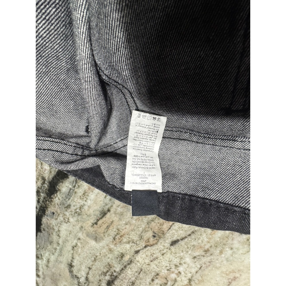 ANEWSTA Jeans Womens 1XL Rhinestone Denim Statemnt Black Wide Leg Festival Curve - Picture 10 of 12